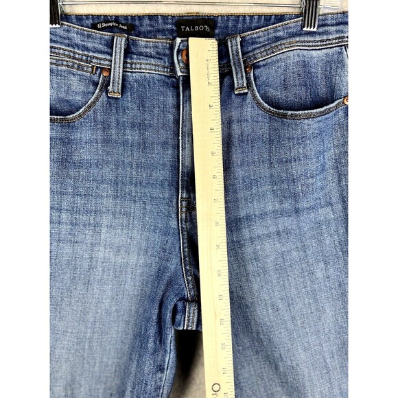 Talbots Stovepipe Jeans Indigo Wide-Leg Crop Denim Western Y2K - Picture 9 of 12